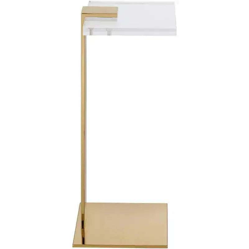Table d'appoint carrée Hanna 10 de 55 Downing Street, dorée et acrylique
