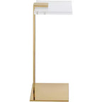 Table d'appoint carrée Hanna 10 de 55 Downing Street, dorée et acrylique