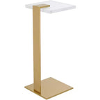 Table d'appoint carrée Hanna 10 de 55 Downing Street, dorée et acrylique