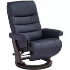 BenchMaster Peregrine Midnight Blue Faux Leather Adjustable Swivel Recliner