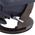 Fauteuil inclinable pivotant réglable en similicuir bleu nuit Peregrine de BenchMaster