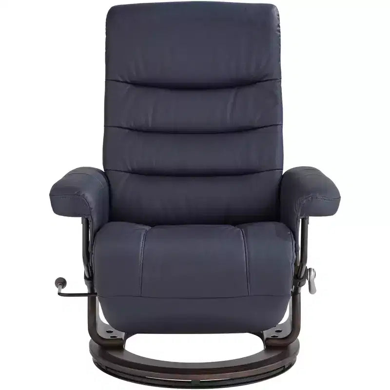 Fauteuil inclinable pivotant réglable en similicuir bleu nuit Peregrine de BenchMaster