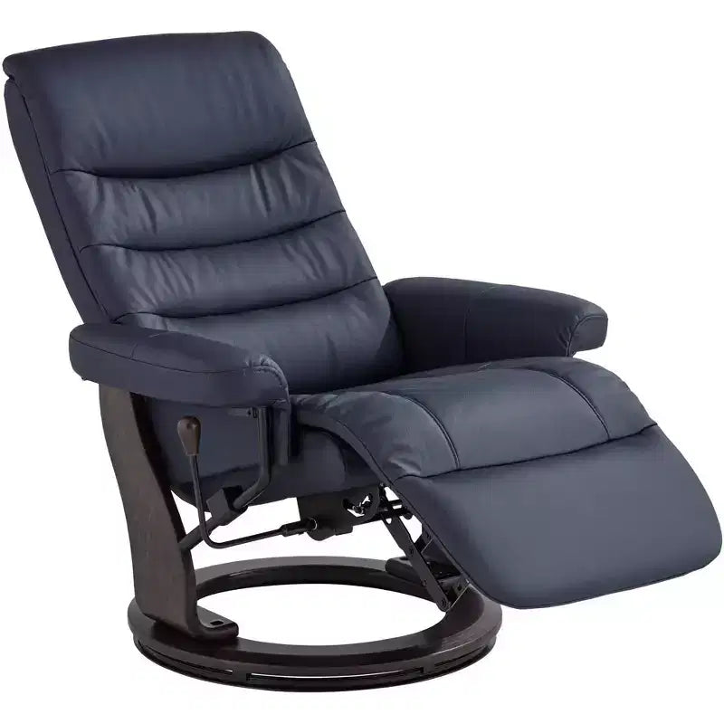 Fauteuil inclinable pivotant réglable en similicuir bleu nuit Peregrine de BenchMaster