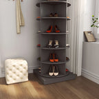 Meuble à chaussures rotatif à 360°, 6 niveaux, 24 paires, gain de place, 3 coloris