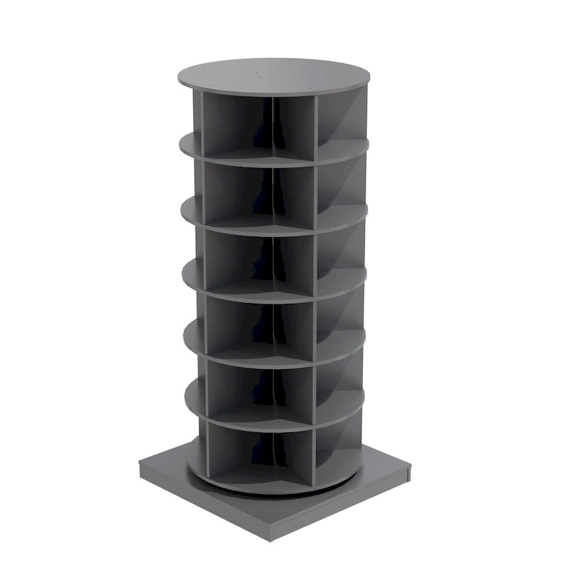 360° Rotating Shoe Cabinet, 6 Tiers, Holds 24 Pairs, Space-Saving, 3 Colors