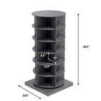 Meuble à chaussures rotatif à 360°, 6 niveaux, 24 paires, gain de place, 3 coloris
