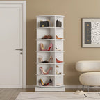 Meuble à chaussures rotatif à 360°, 6 niveaux, 24 paires, gain de place, 3 coloris