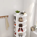 Meuble à chaussures rotatif à 360°, 6 niveaux, 24 paires, gain de place, 3 coloris