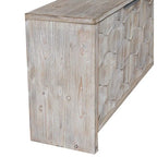 Accent Cabinet Farmhouse Style 4 Door Wooden Cabinet Sideboard Buffet Server Cabinet Storage Cabinet, for Living Room