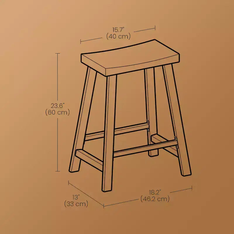Lot de 2 tabourets de bar, chaises de bar, tabourets de bar de cuisine avec repose-pieds, hauteur de 60 cm