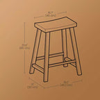 Lot de 2 tabourets de bar, chaises de bar, tabourets de bar de cuisine avec repose-pieds, hauteur de 60 cm