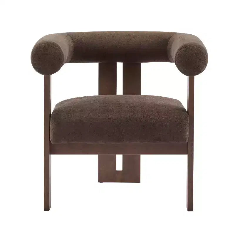 Christopher Knight Home Harriman, fauteuil d'appoint en velours avec structure à trois pieds en bouleau