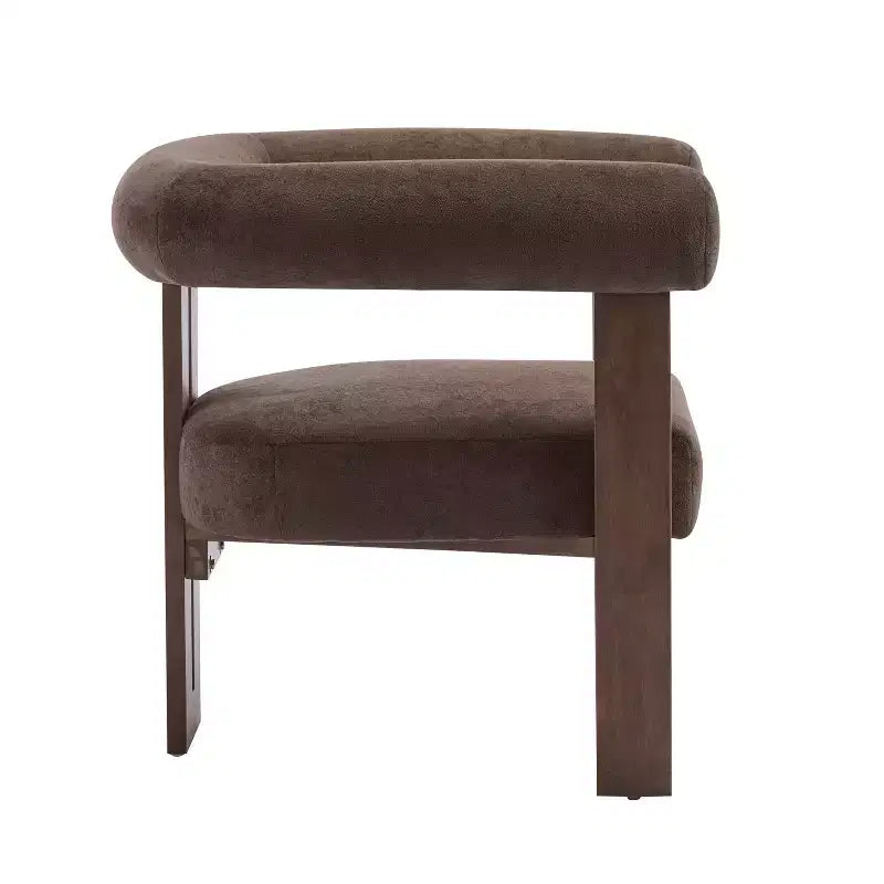 Christopher Knight Home Harriman, fauteuil d'appoint en velours avec structure à trois pieds en bouleau