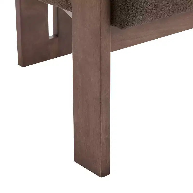 Christopher Knight Home Harriman, fauteuil d'appoint en velours avec structure à trois pieds en bouleau