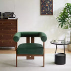 Christopher Knight Home Harriman, fauteuil d'appoint en velours avec structure à trois pieds en bouleau