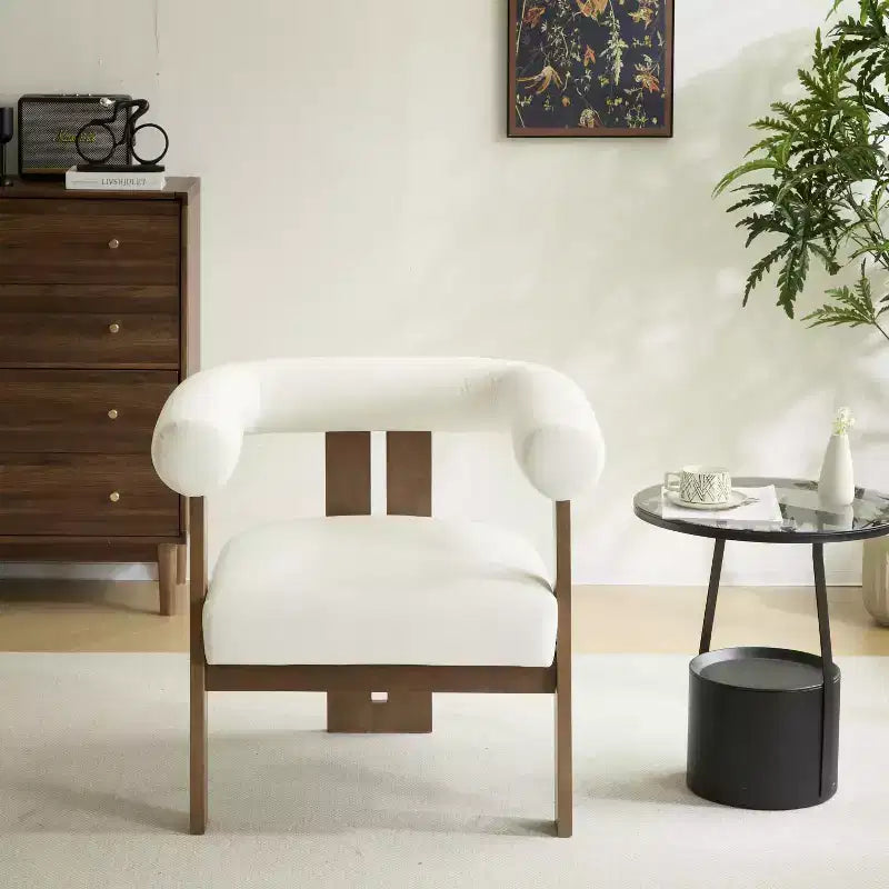 Christopher Knight Home Harriman, fauteuil d'appoint en velours avec structure à trois pieds en bouleau