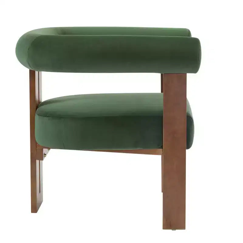 Christopher Knight Home Harriman, fauteuil d'appoint en velours avec structure à trois pieds en bouleau