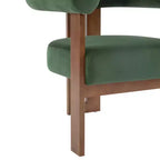 Christopher Knight Home Harriman, fauteuil d'appoint en velours avec structure à trois pieds en bouleau