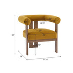Christopher Knight Home Harriman, fauteuil d'appoint en velours avec structure à trois pieds en bouleau