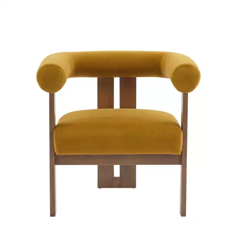 Christopher Knight Home Harriman, fauteuil d'appoint en velours avec structure à trois pieds en bouleau