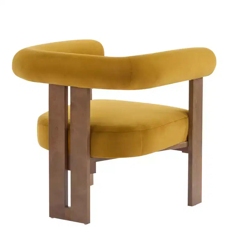 Christopher Knight Home Harriman, fauteuil d'appoint en velours avec structure à trois pieds en bouleau