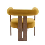 Christopher Knight Home Harriman, fauteuil d'appoint en velours avec structure à trois pieds en bouleau