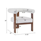 Christopher Knight Home Harriman, fauteuil d'appoint en velours avec structure à trois pieds en bouleau