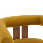 Christopher Knight Home Harriman, fauteuil d'appoint en velours avec structure à trois pieds en bouleau