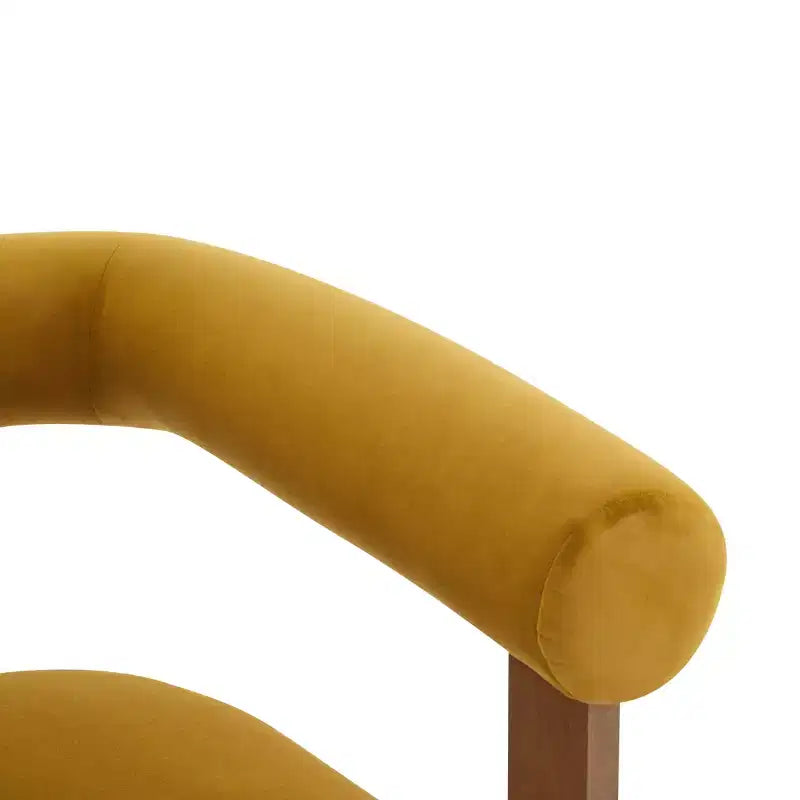 Christopher Knight Home Harriman, fauteuil d'appoint en velours avec structure à trois pieds en bouleau
