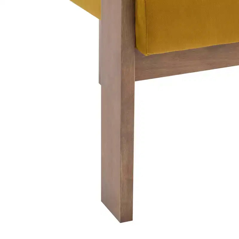 Christopher Knight Home Harriman, fauteuil d'appoint en velours avec structure à trois pieds en bouleau