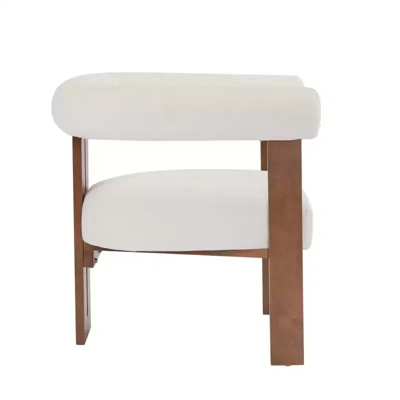 Christopher Knight Home Harriman, fauteuil d'appoint en velours avec structure à trois pieds en bouleau