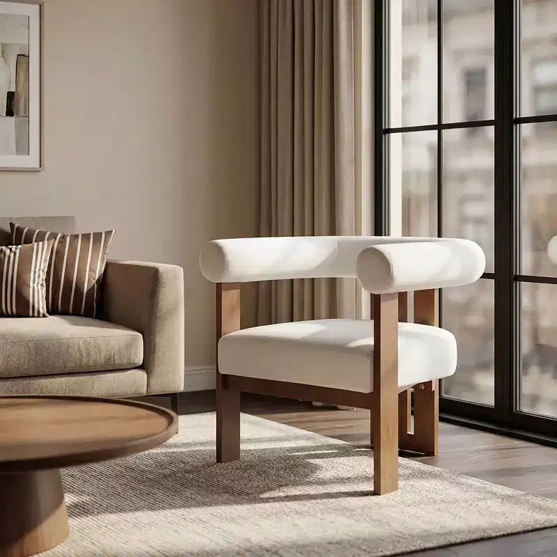 Christopher Knight Home Harriman Upholstered Velvet Birch Three-legged Structure Accent Chair