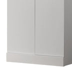 Armoire autoportante double porte blanche de 152 cm avec 4 étagères de rangement
