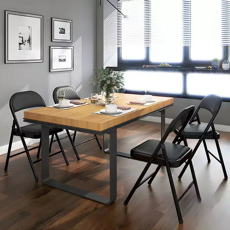 SUGIFT Chaises Pliantes avec Sièges Rembourrés Noir Chaise Pliante pour Usage Extérieur et Intérieur (Lot de 4)
