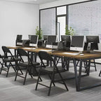 SUGIFT Chaises Pliantes avec Sièges Rembourrés Noir Chaise Pliante pour Usage Extérieur et Intérieur (Lot de 4)