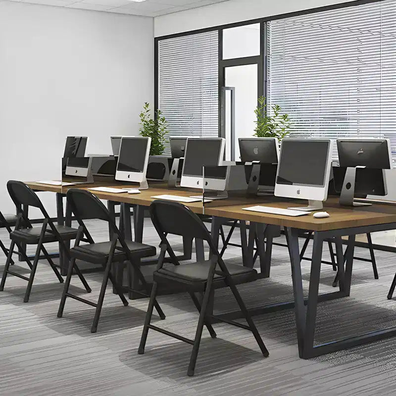 SUGIFT Chaises Pliantes avec Sièges Rembourrés Noir Chaise Pliante pour Usage Extérieur et Intérieur (Lot de 4)