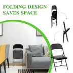 SUGIFT Chaises Pliantes avec Sièges Rembourrés Noir Chaise Pliante pour Usage Extérieur et Intérieur (Lot de 4)