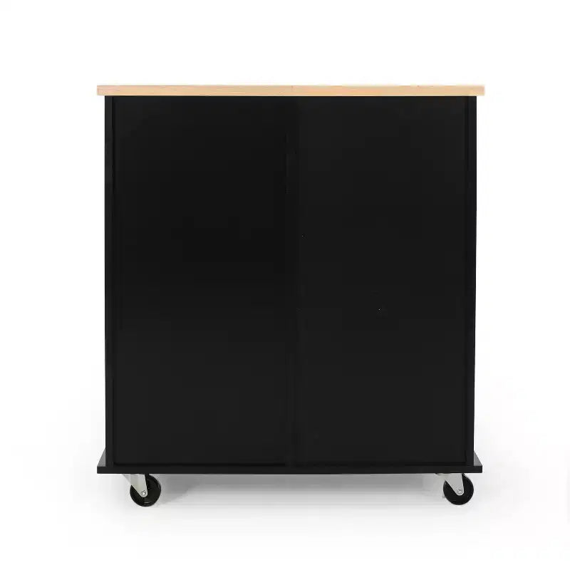 GDFStudio Yohaan Contemporary Kitchen Cart with Wheels and 2 Drawers