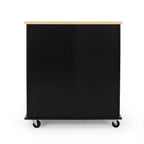 GDFStudio Yohaan Contemporary Kitchen Cart with Wheels and 2 Drawers
