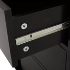 GDFStudio Yohaan Contemporary Kitchen Cart with Wheels and 2 Drawers
