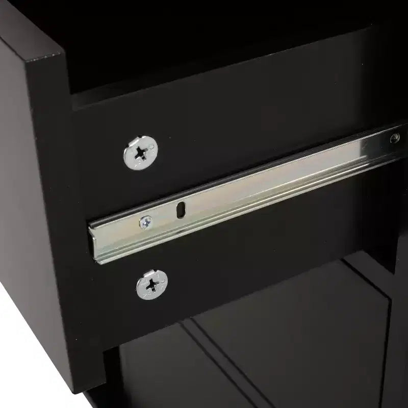 GDFStudio Yohaan Contemporary Kitchen Cart with Wheels and 2 Drawers
