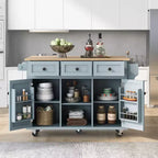 Îlot de cuisine moderne Whisen avec porte-épices et porte-serviettes