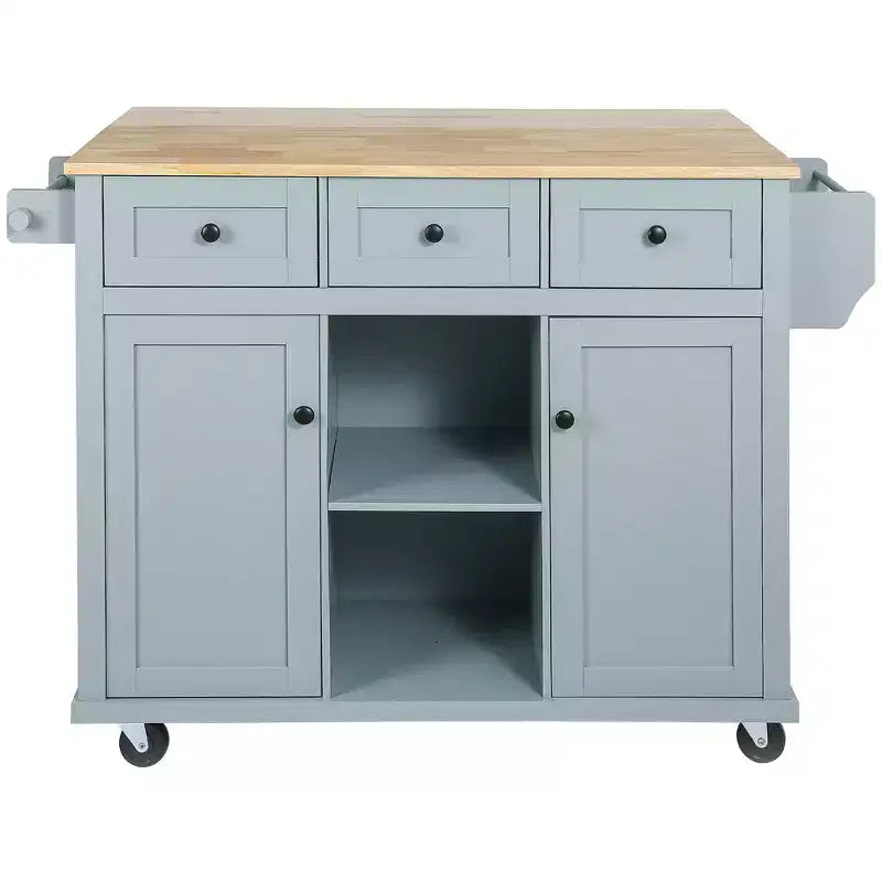 Îlot de cuisine moderne Whisen avec porte-épices et porte-serviettes