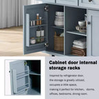Îlot de cuisine moderne Whisen avec porte-épices et porte-serviettes