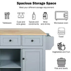 Îlot de cuisine moderne Whisen avec porte-épices et porte-serviettes