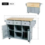 Îlot de cuisine moderne Whisen avec porte-épices et porte-serviettes