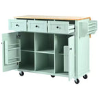 Îlot de cuisine moderne Whisen avec porte-épices et porte-serviettes