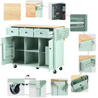 Îlot de cuisine moderne Whisen avec porte-épices et porte-serviettes