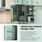 Îlot de cuisine moderne Whisen avec porte-épices et porte-serviettes