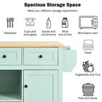 Îlot de cuisine moderne Whisen avec porte-épices et porte-serviettes